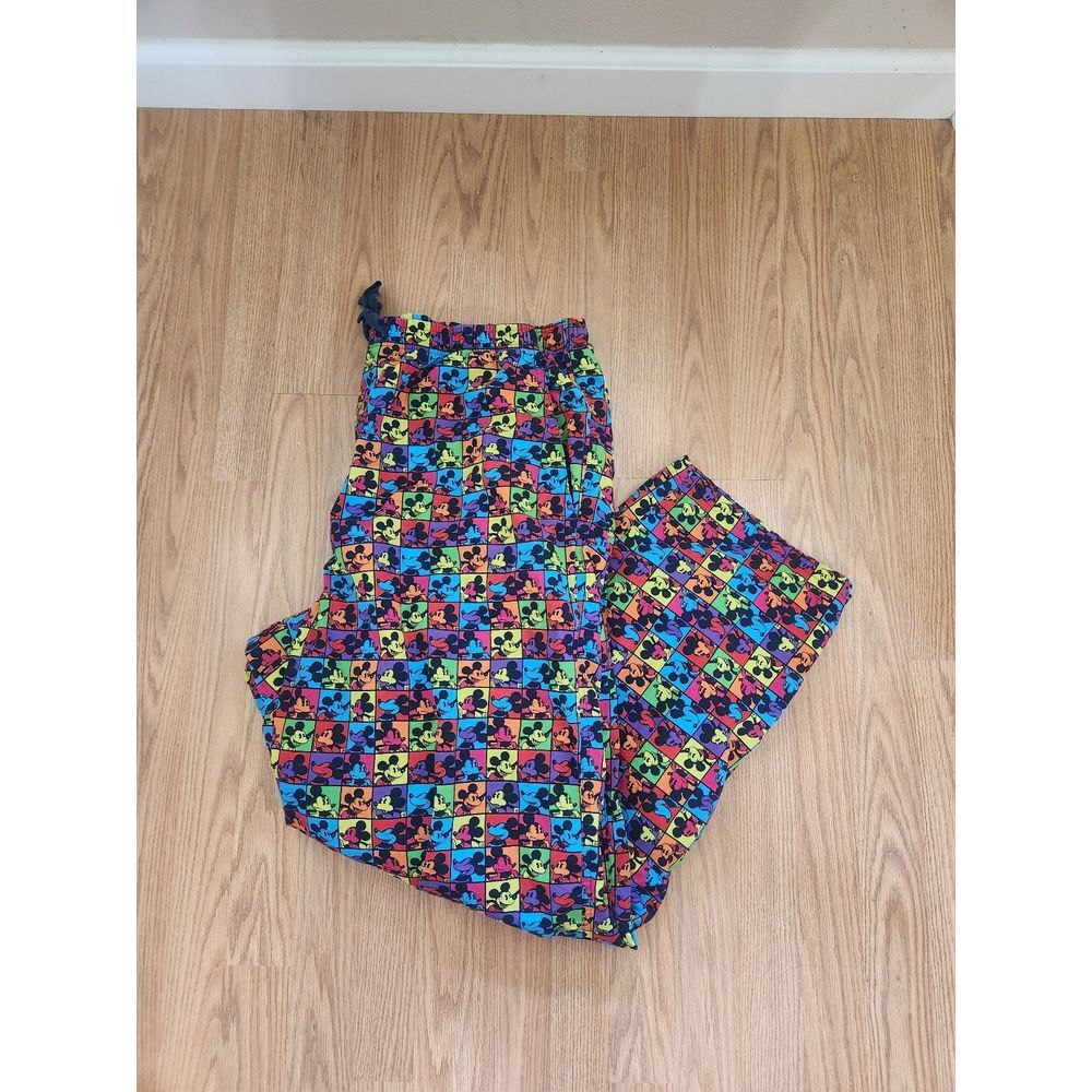 Disney Parks Unisex Multi Color Mickey Mouse Pajama Pants Size XXL - Picture 1 of 5